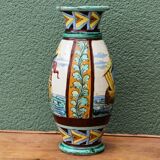 Italian majolica vase from Perugia, boats