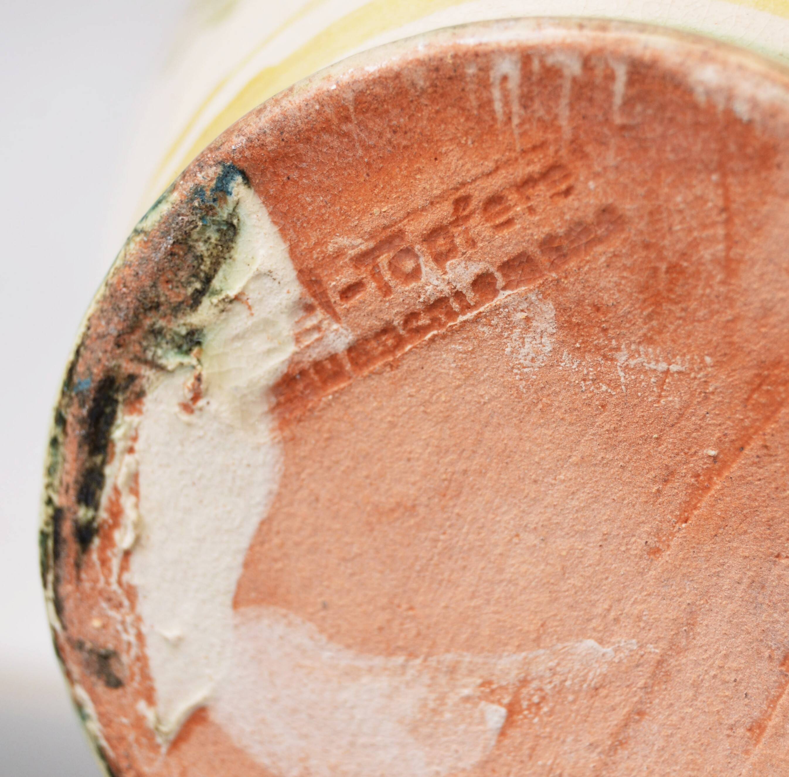 Cider or Wine Glazed Jug Germany Pottery Hand Painted Coat Of Arms Decorati