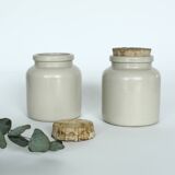Lot de 2 pots à moutarde en grès