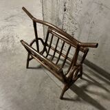 Rattan magazine rack from the 60s