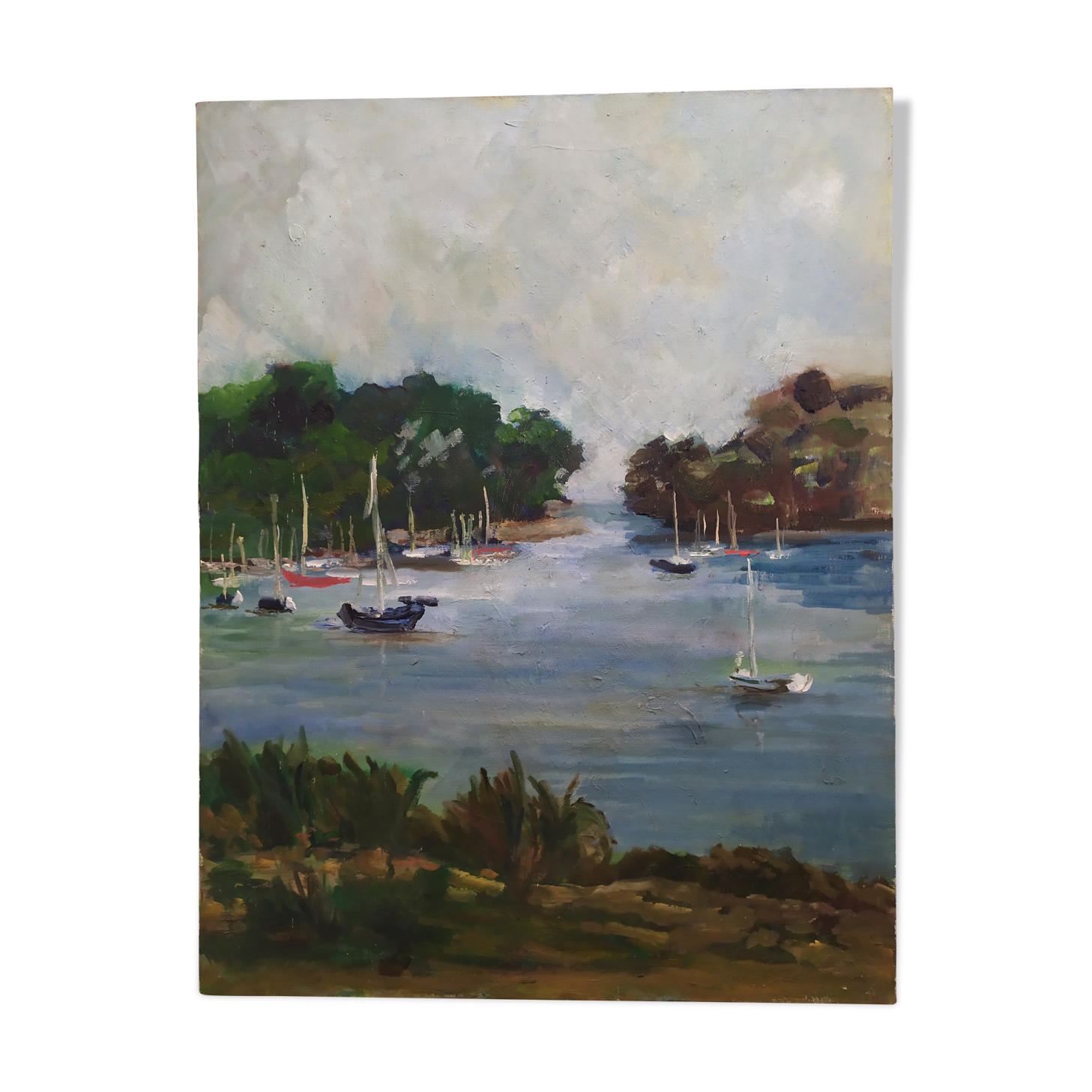 Huile sur toile Marine