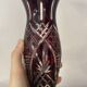 Dark Red Bohemian Crystal Soliflore Vase