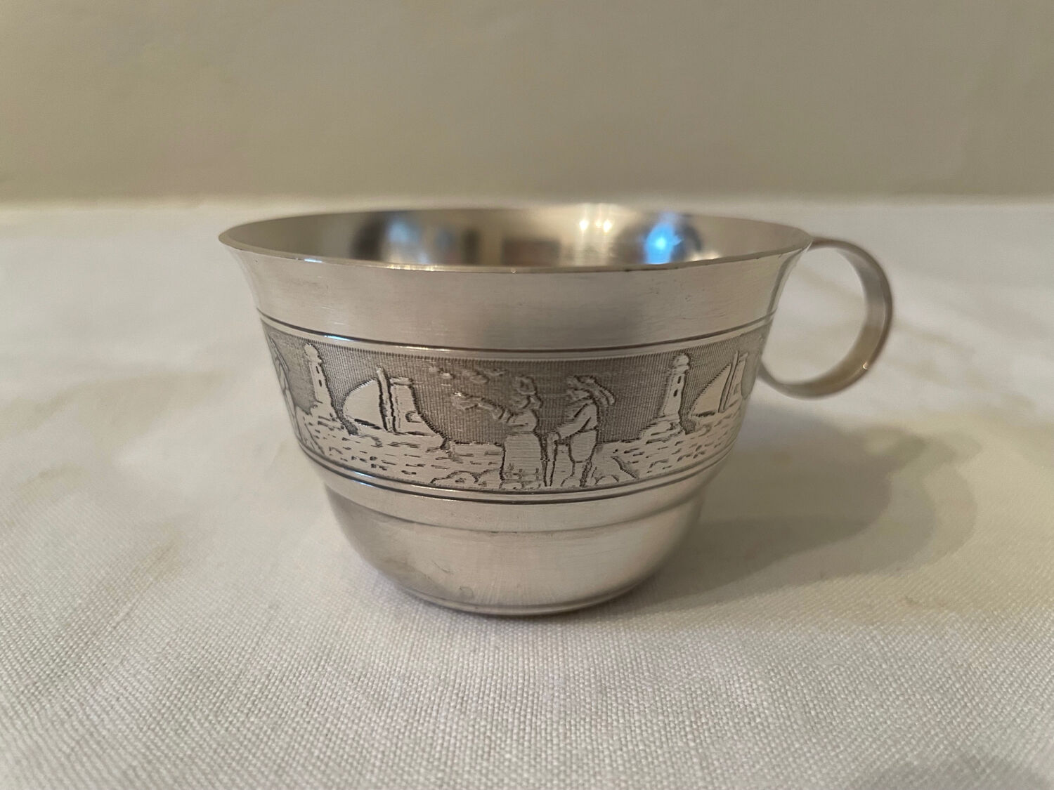 Silver metal cup