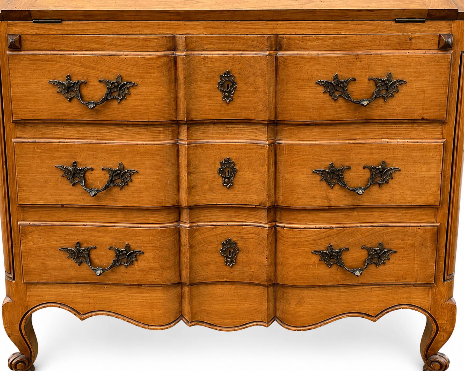 Secrétaire scriban dos d’âne de style Louis XV