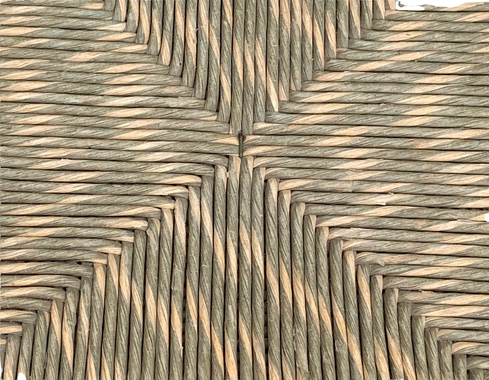 Two-tone straw chairs 1950