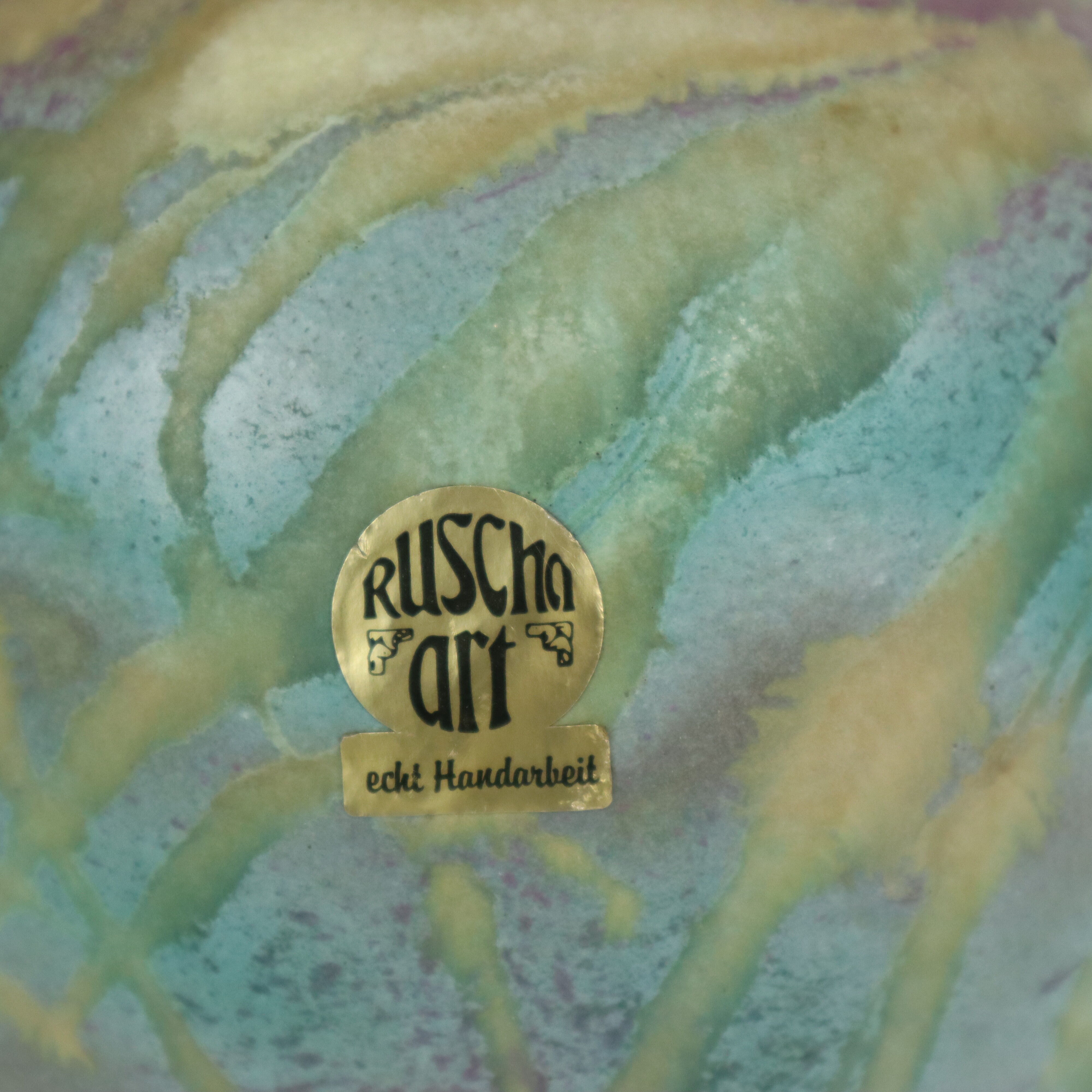 Abstract Ruscha Art 863 Convex Blue Vase West Germany Ceramics