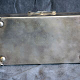English silver metal card box