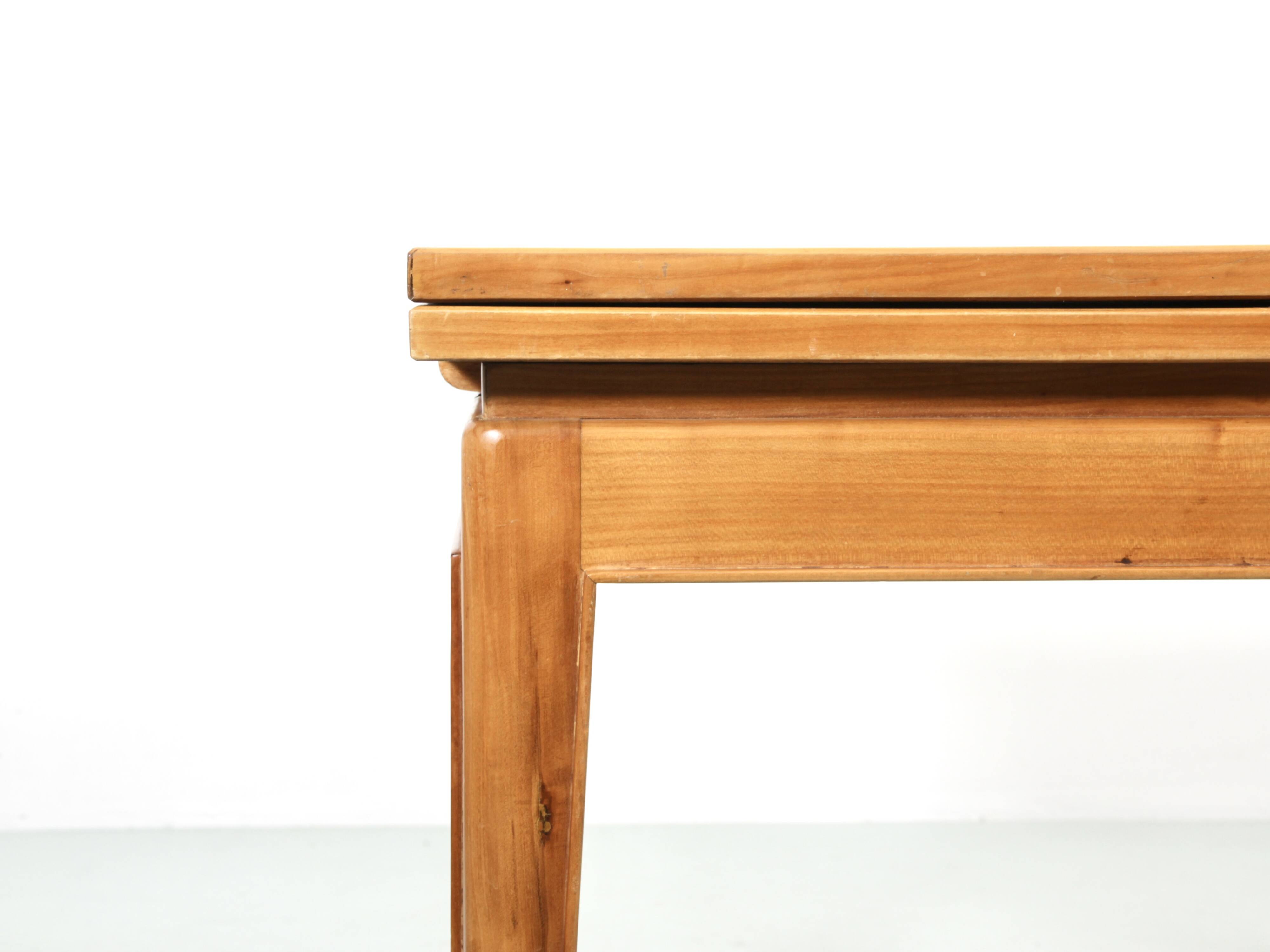 Table de repas extensible en acajou blond