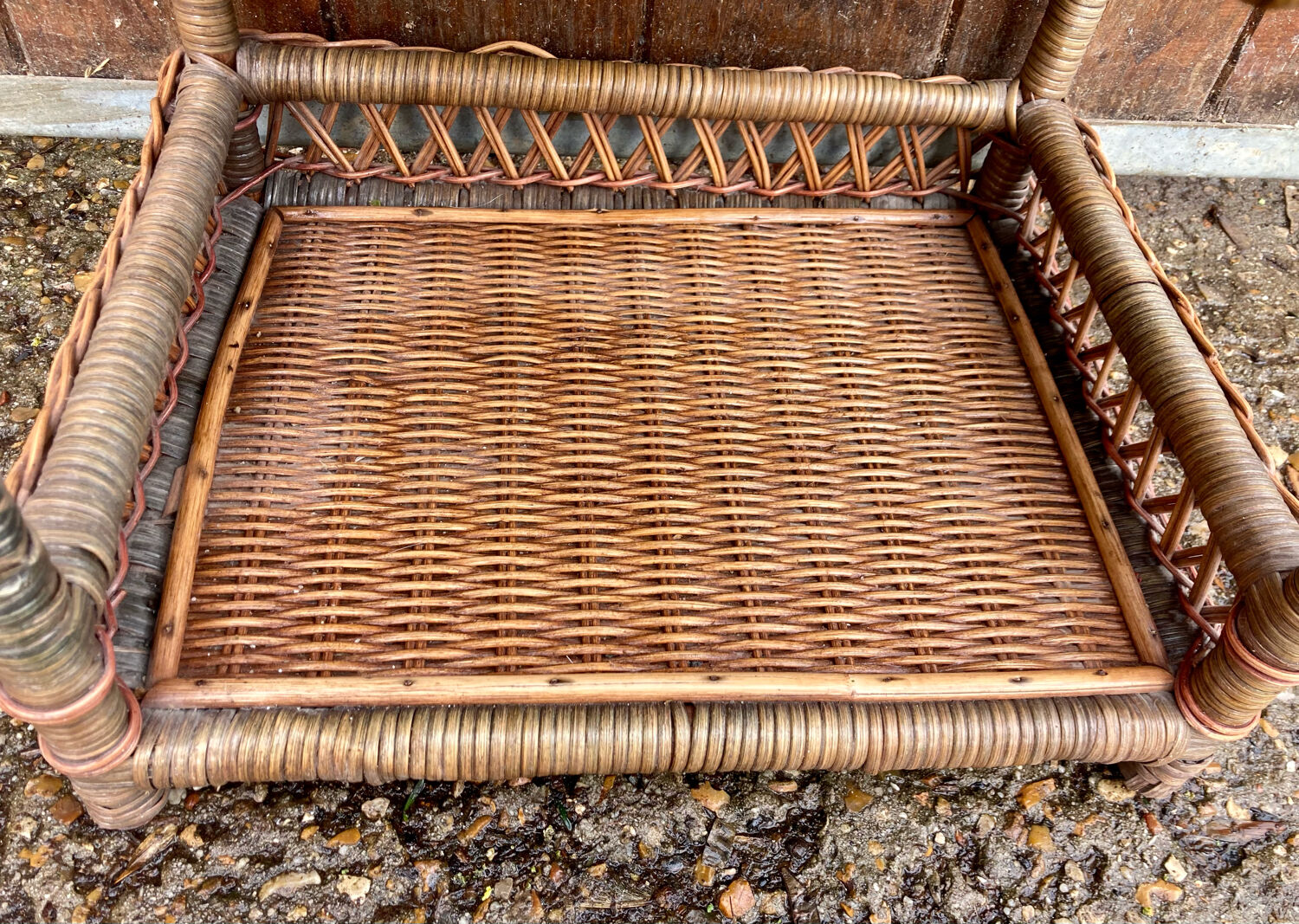 Rattan shelf cabinet