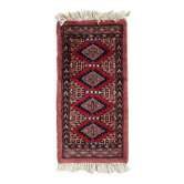 Tapis vintage pakistanais Ersari fait main en laine – 33 x 66 cm – années 1970