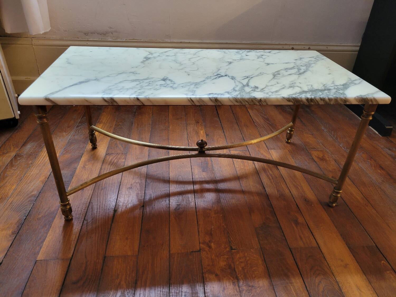 Marble and gilded bronze coffee table