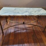 Marble and gilded bronze coffee table