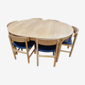 Set table and 6 chairs borge mogensen 1960