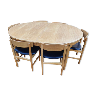 Set table and 6 chairs borge mogensen 1960