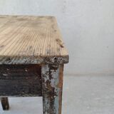 Patinated coffee farmhouse table