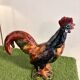 Ceramic sculpture of a rooster from Bavent, glazed terracotta, 1960.