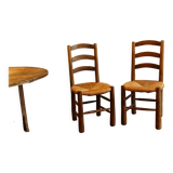 Pair of mulched chairs 50s