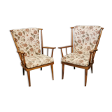 Pair of Baumann fan armchairs