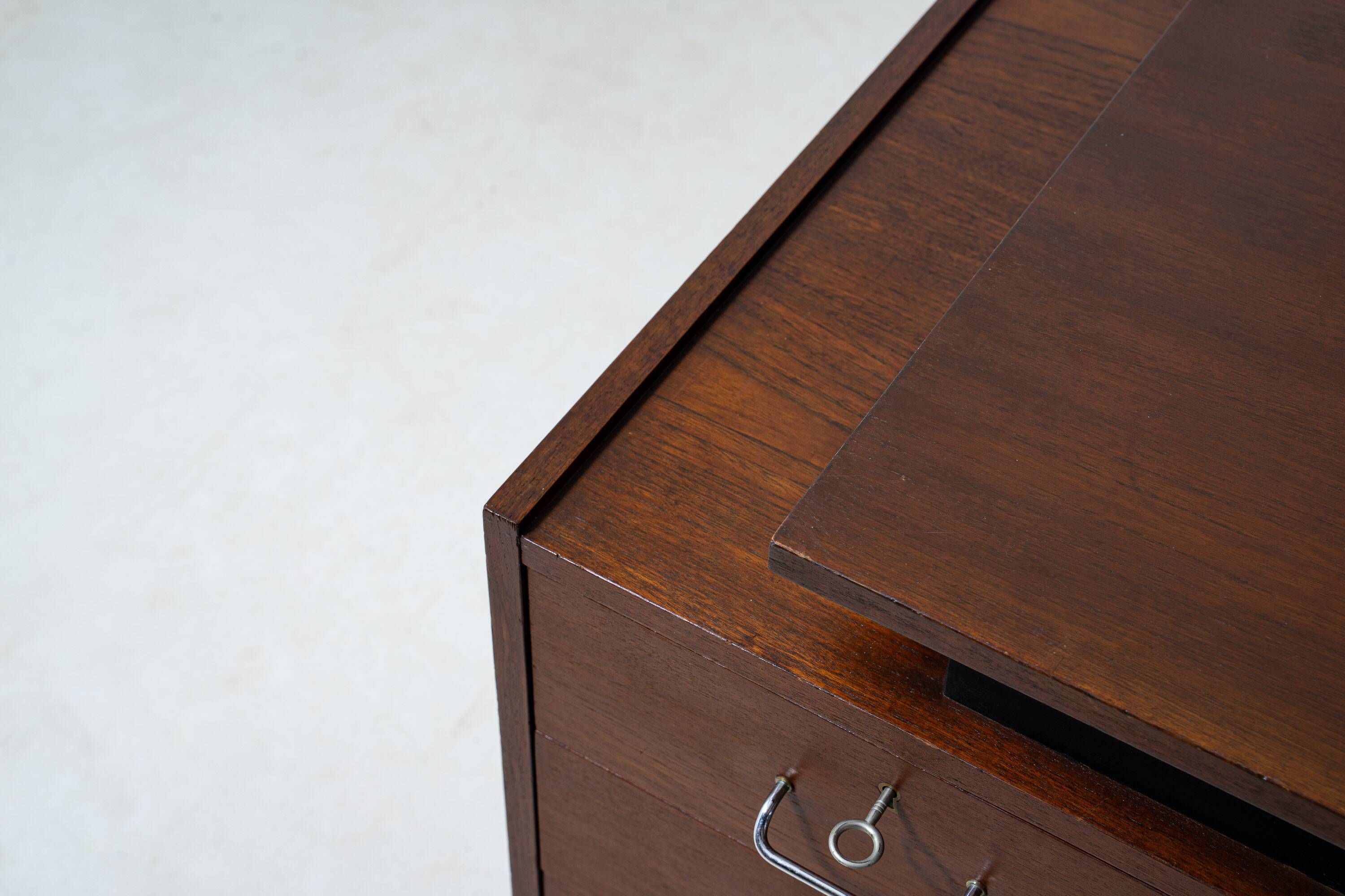 Floating minimalist hairpin desk by Nijkerk, 1950s