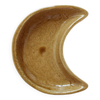 Brown ceramic moon bowl