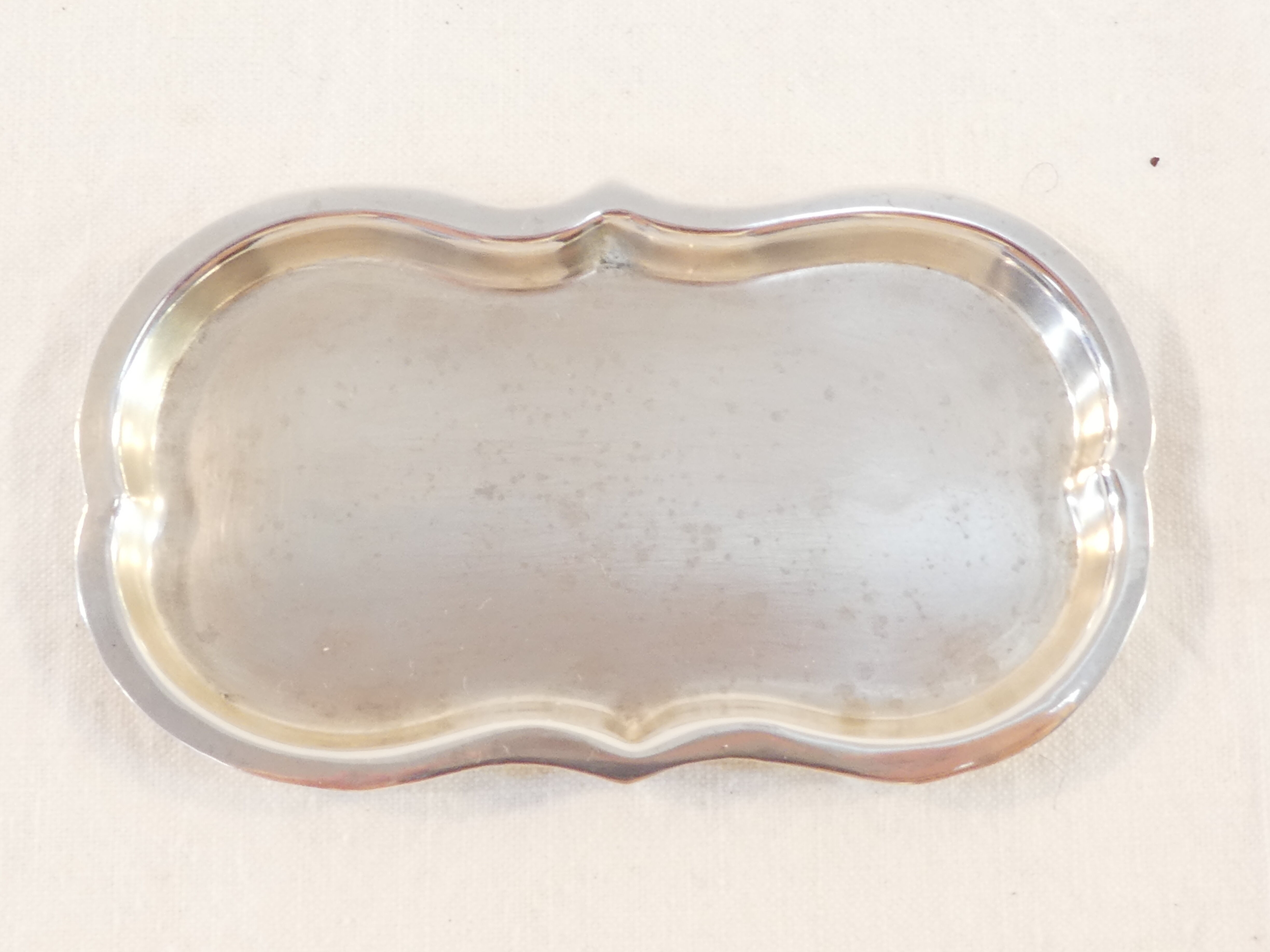 Pair of salt pans and its plate in solid silver 925 montenegro