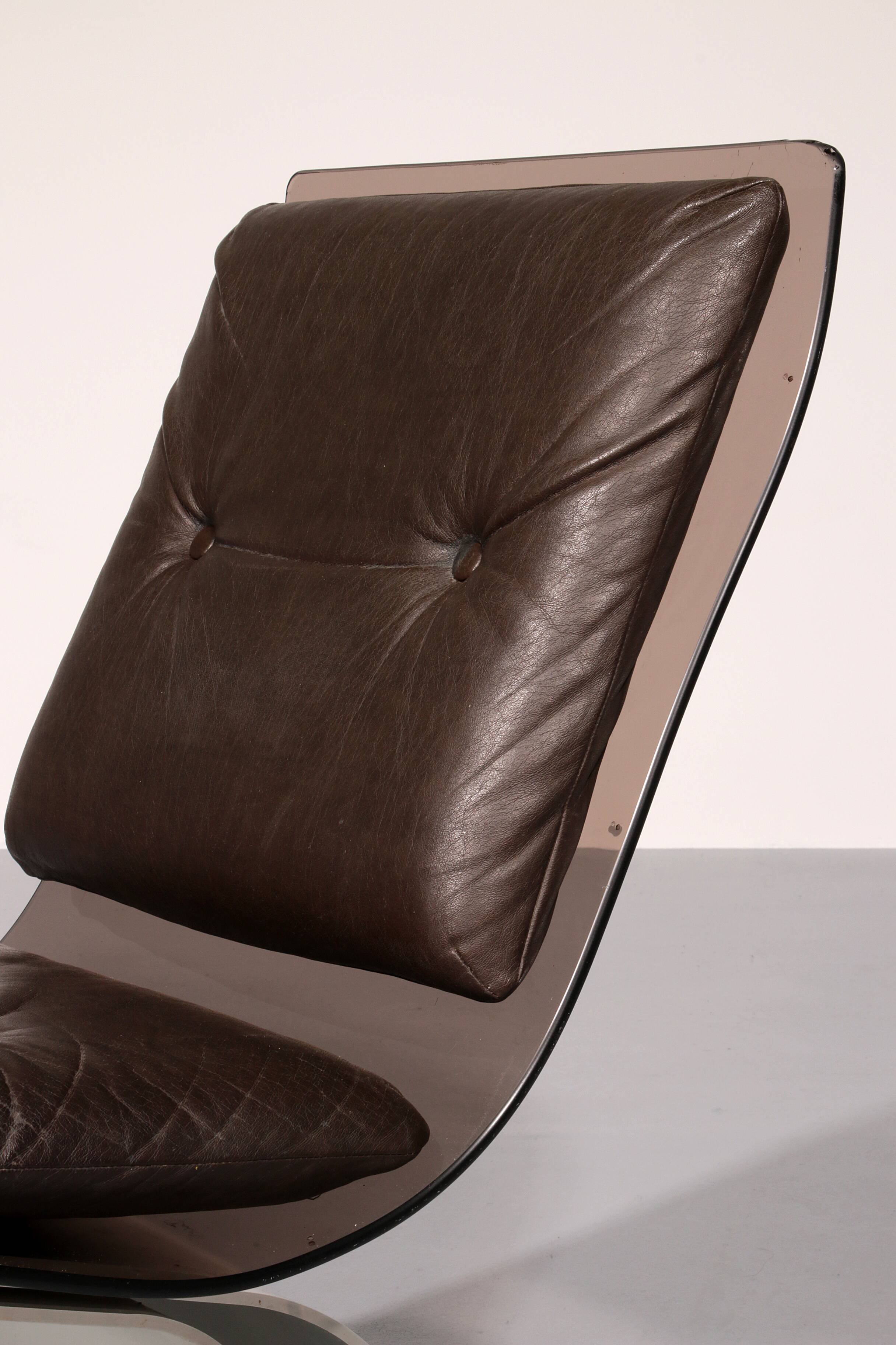 Fauteuils en verre Saint Gobain, Design Maison Jansen, 1965