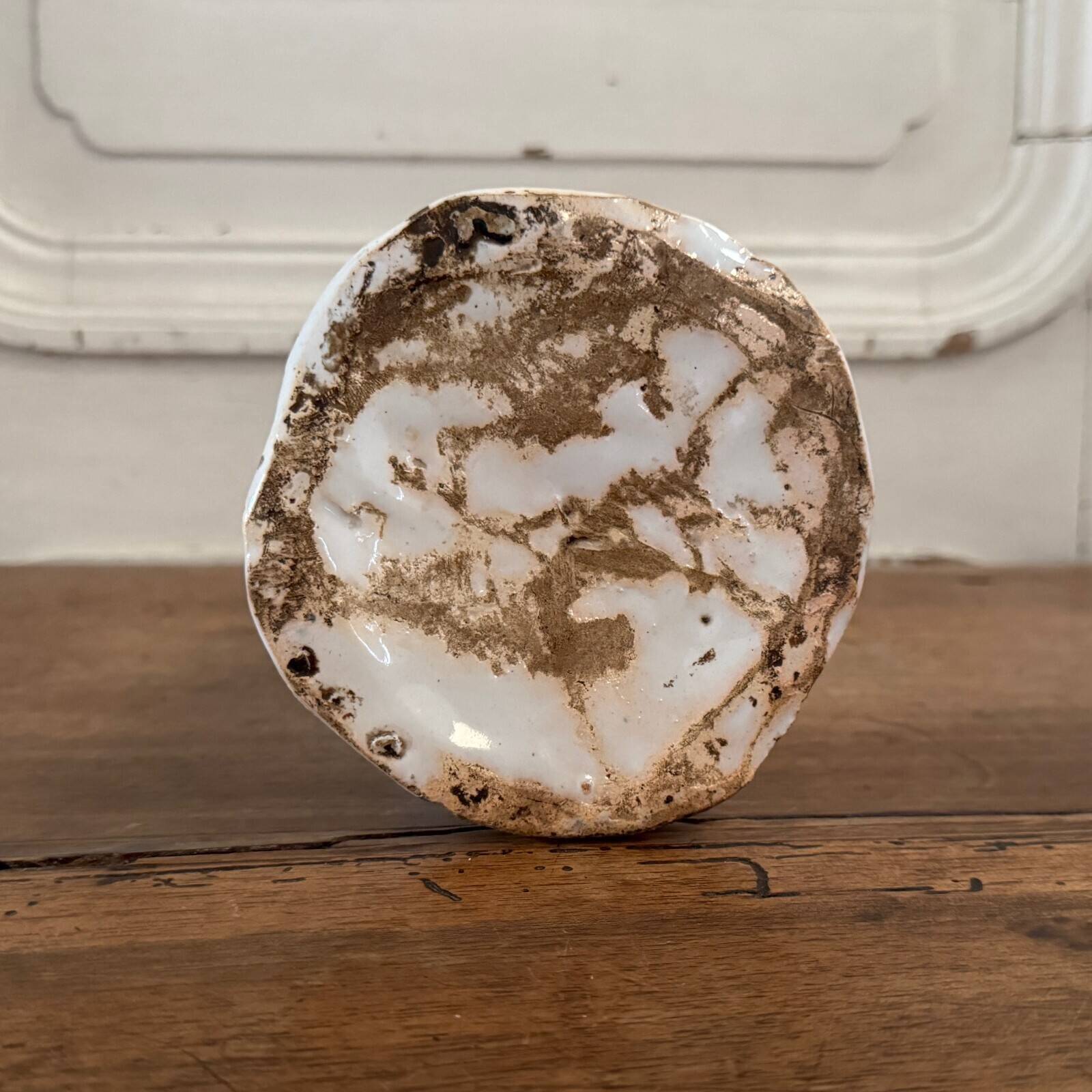 18th century Virgin Mary in Nevers earthenware