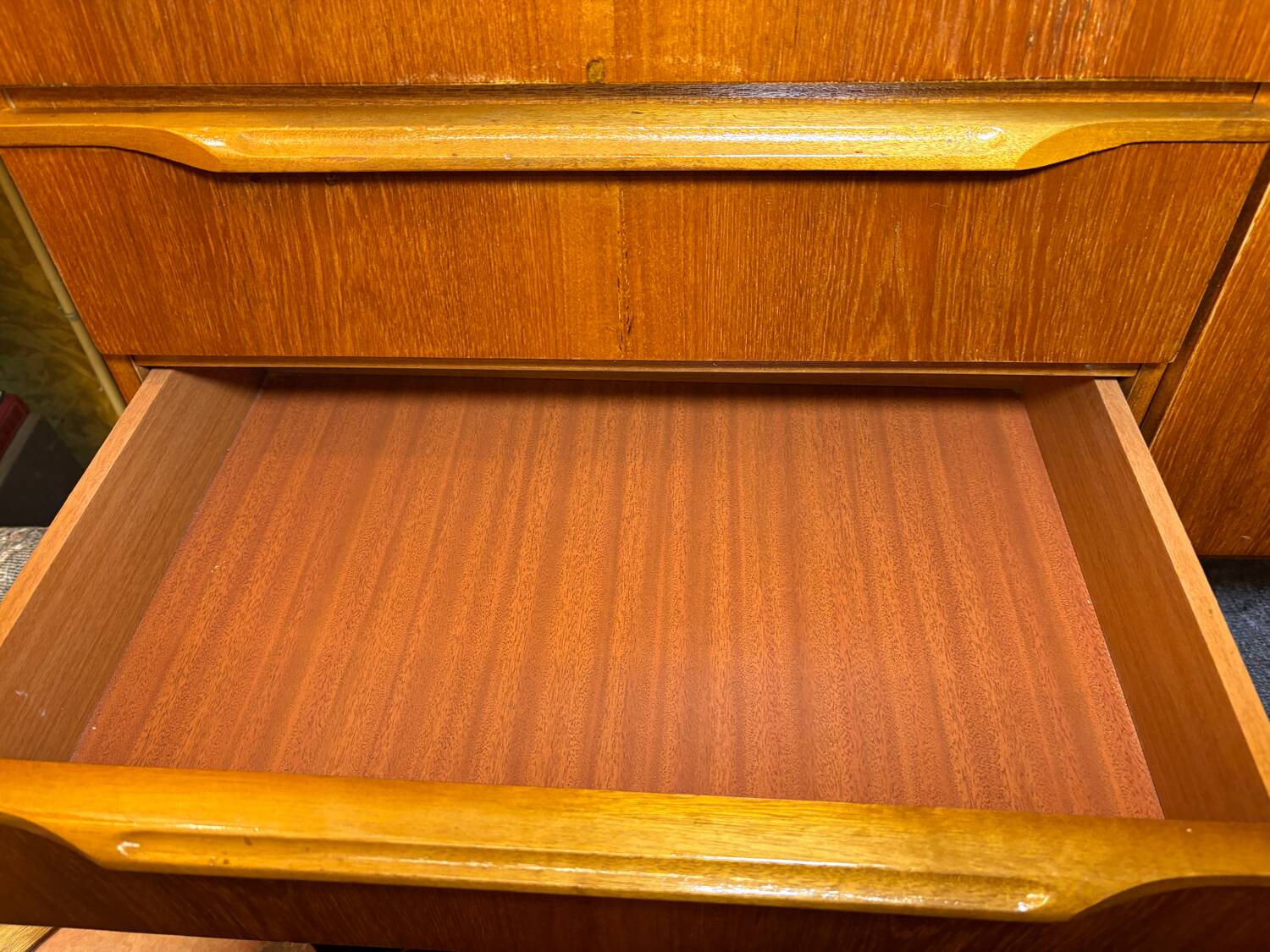 Mid-Century Retro Vintage Teak Sideboard by Sakol 1960   Danish Design Infl