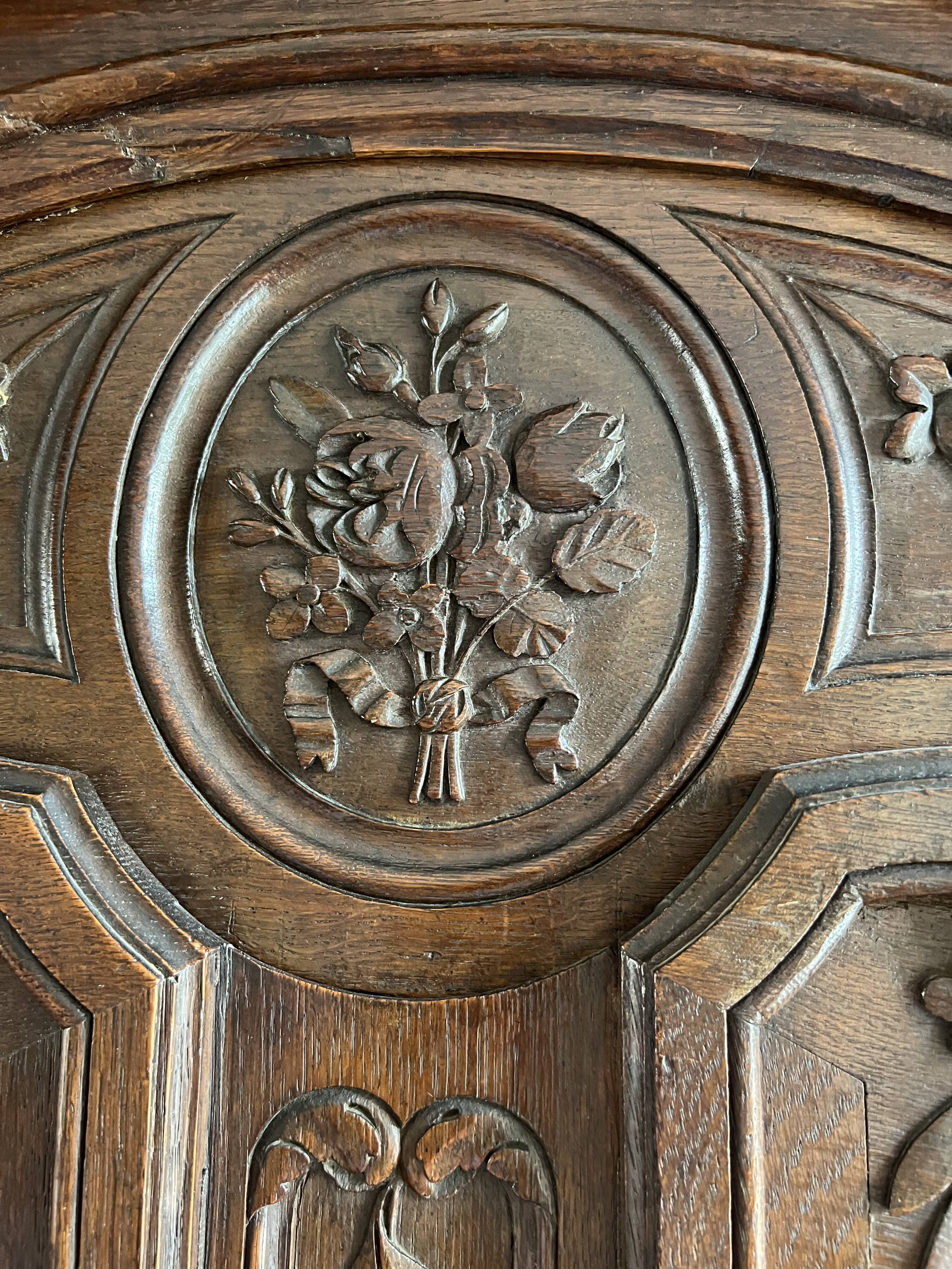 Richly carved Norman wedding cabinet