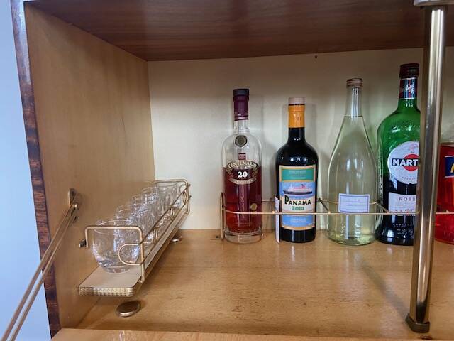 Vintage Formica bar cabinet