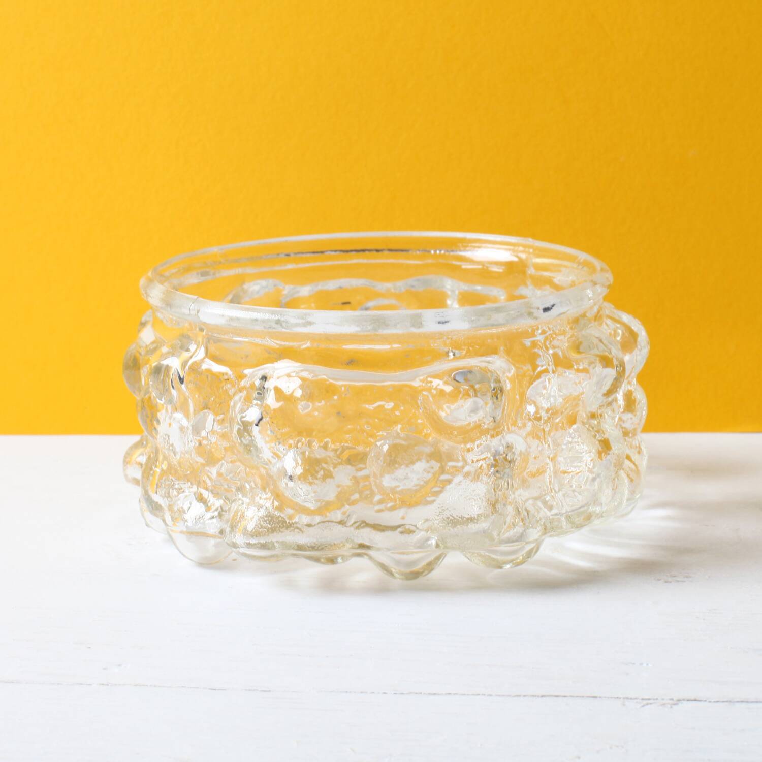 Mid-Century Pressed Glass Bowl: Vladislav Urban Design, Czech Republic