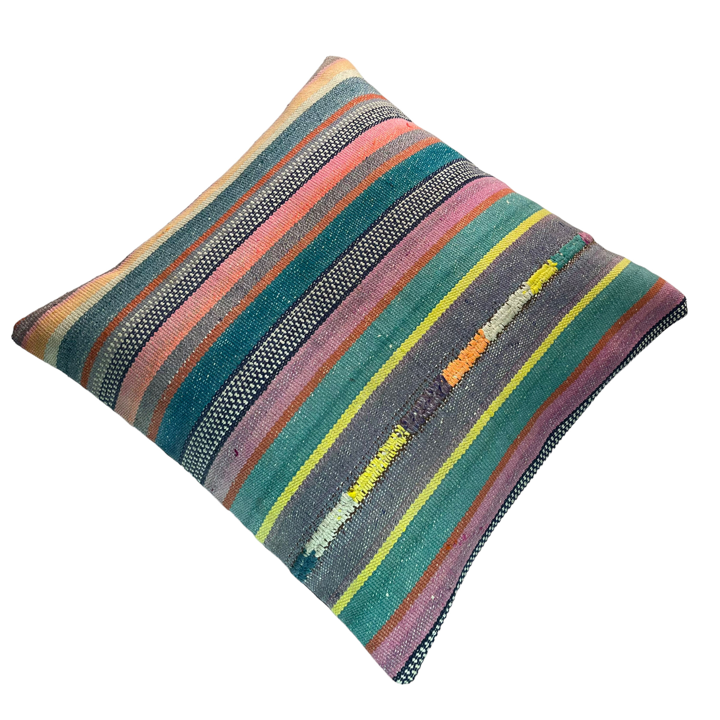 Vintage turkish kilim cushion cover , 60 x 60 cm
