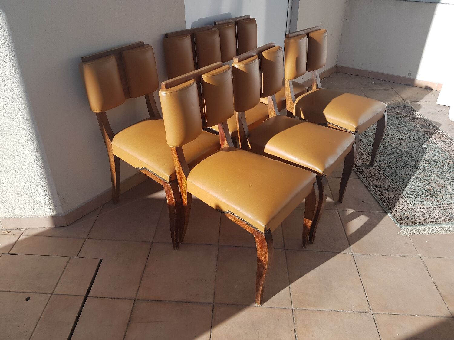Set of six 1940s chairs