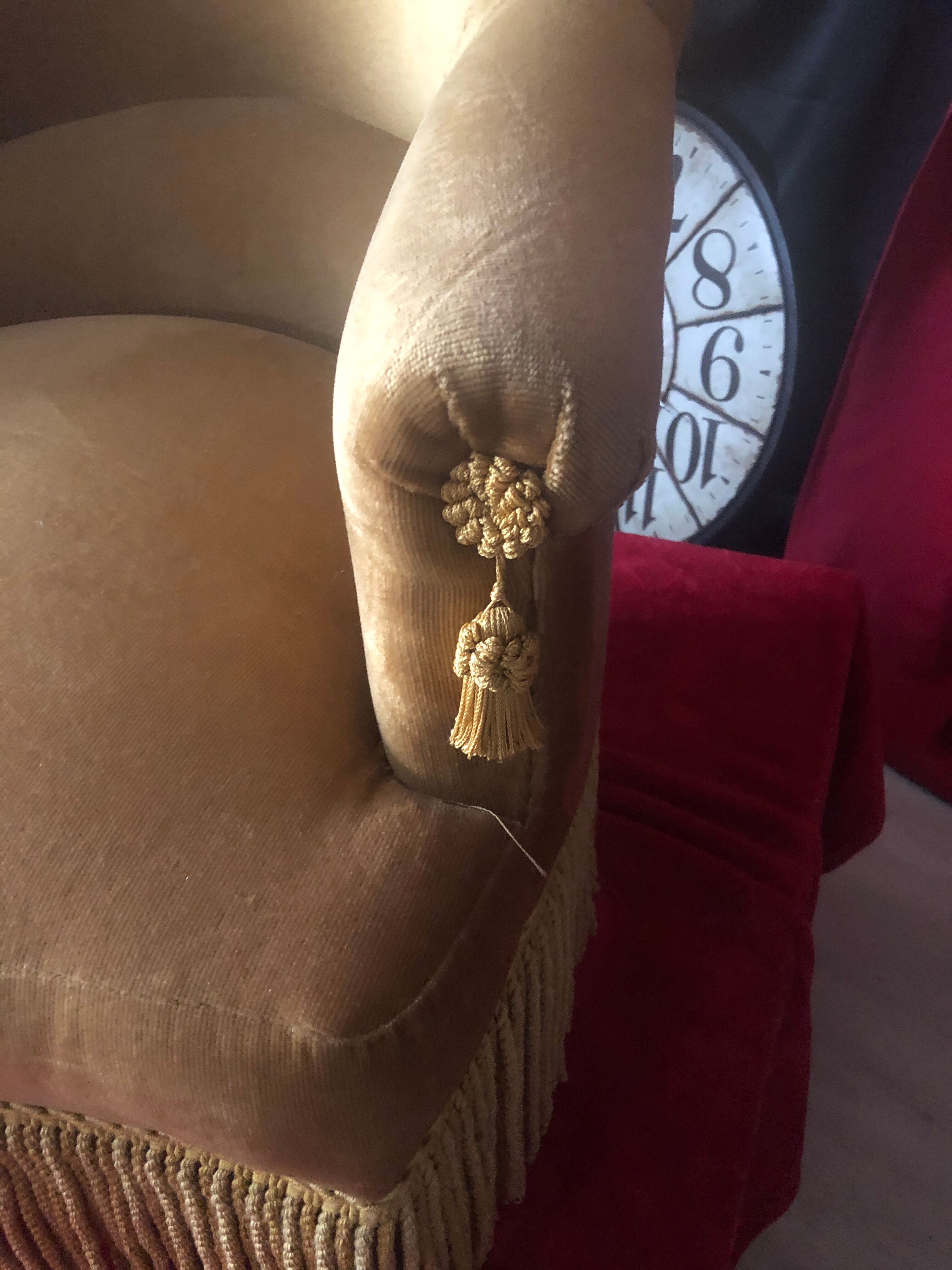 Velvet toad armchair