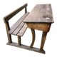 Pupitre d'écolier vintage en bois enfant