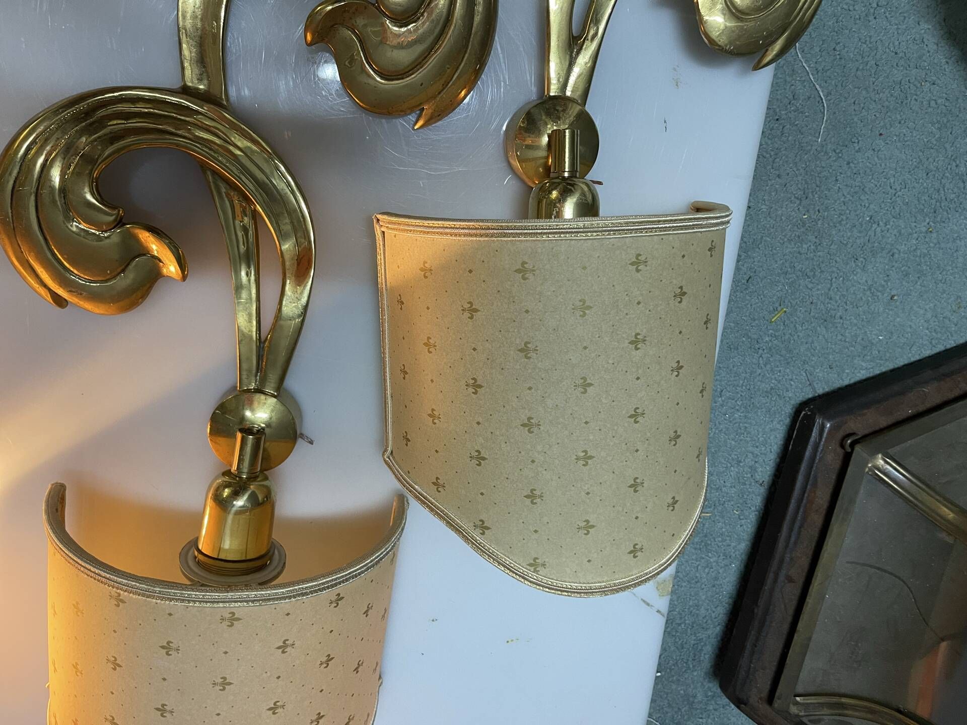 Large Brass Sconces Set of 4 by Hans Möller, Germany, 1960s