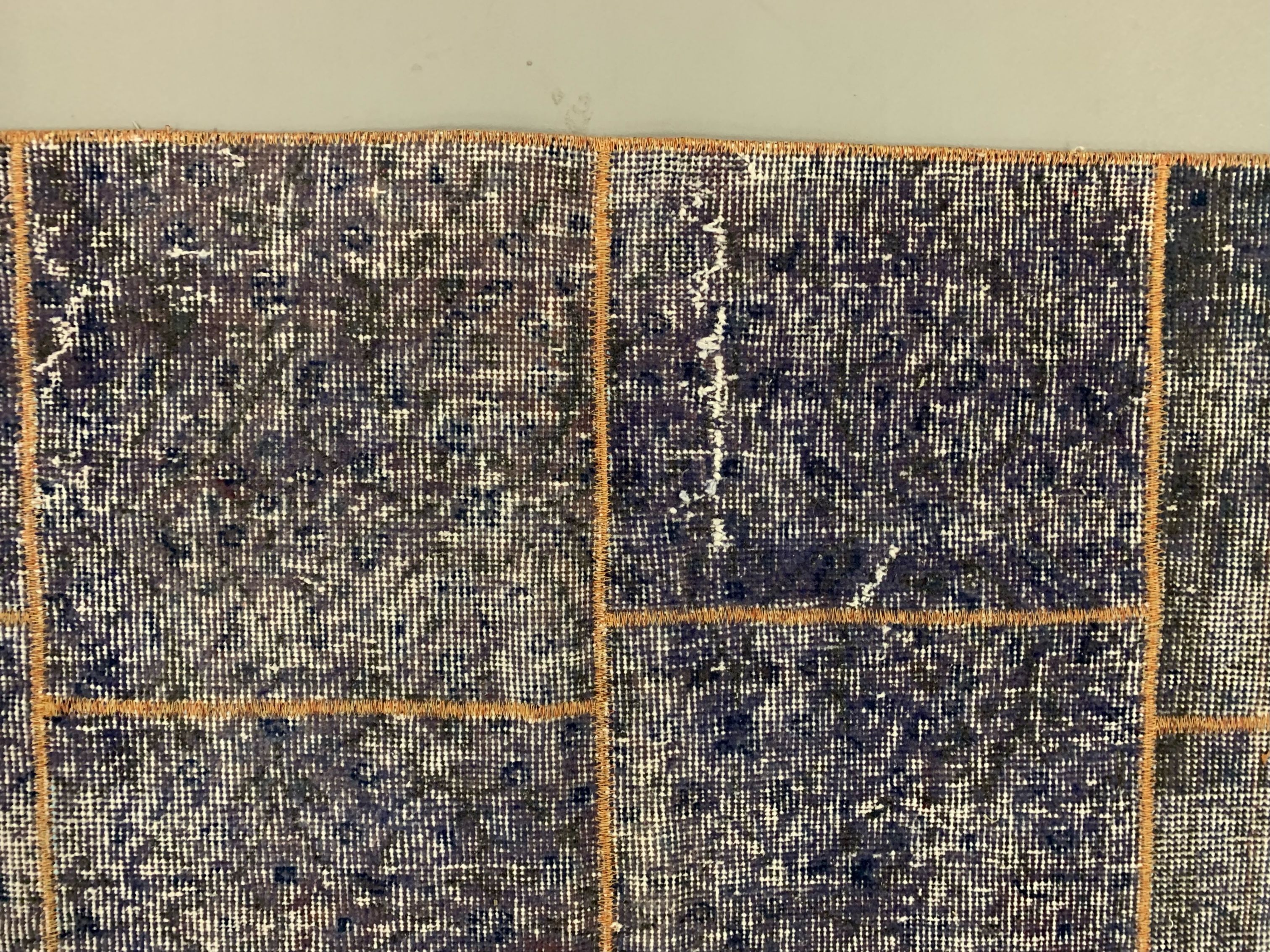 Distressed vintage turkish patchwork rug 178x133 cm wool medium