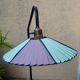 VINTAGE FLOOR LAMP 1960 PURPLE AND GREEN LAMPSHADE