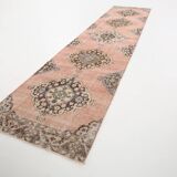 3x12 Pale Red Wool Vintage Persian Runner Rug, 86x379Cm SK 5457