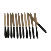 Set de 12 couteaux à fruits en bakélite noire