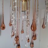 Chandelier with tassels, waterfall in water drops