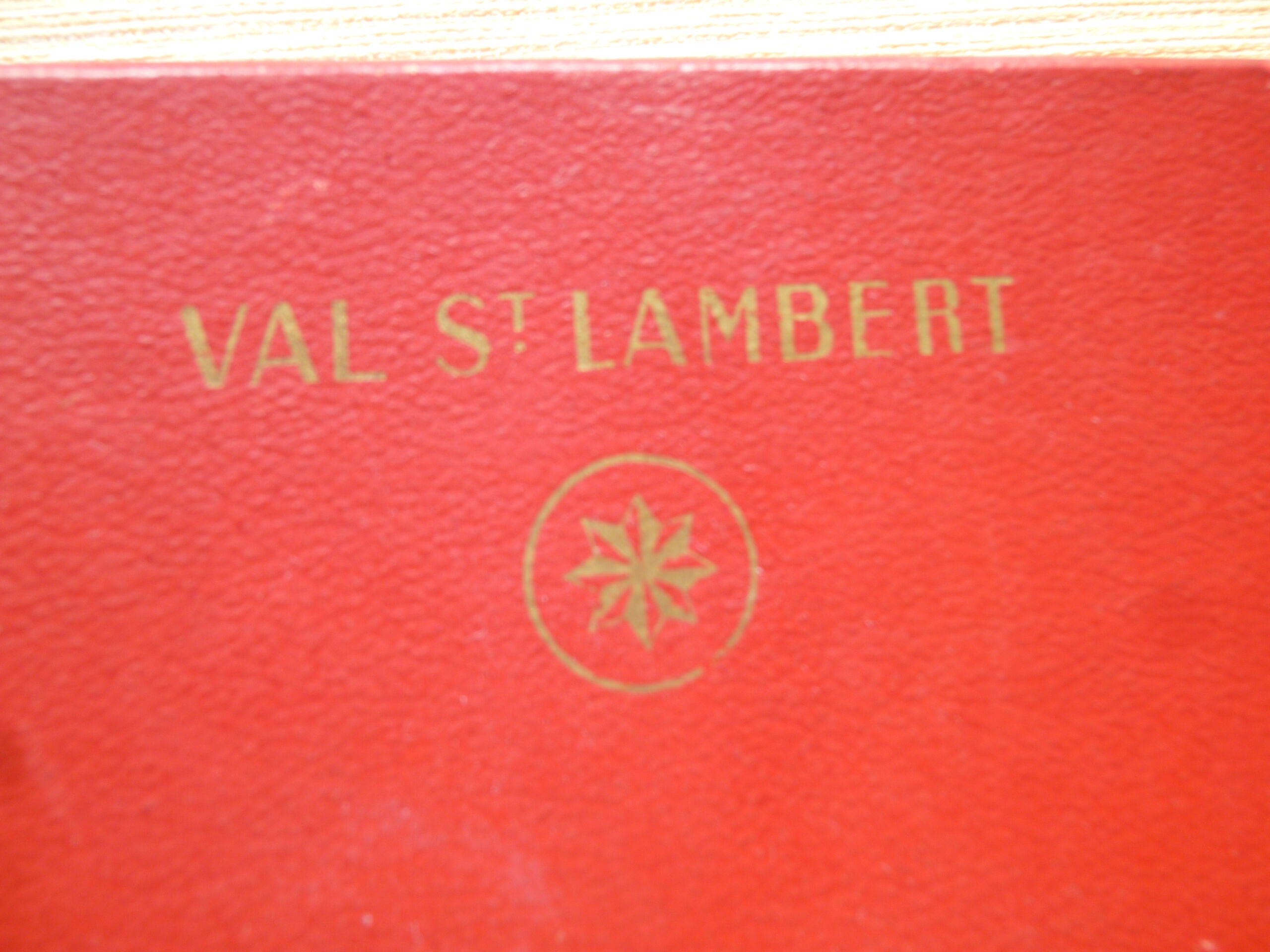Coffret de 10 porte couteaux en cristal Val Saint Lambert