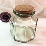 Octagonal glass jar