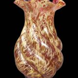 Paire anciens grands vases verre de Clichy