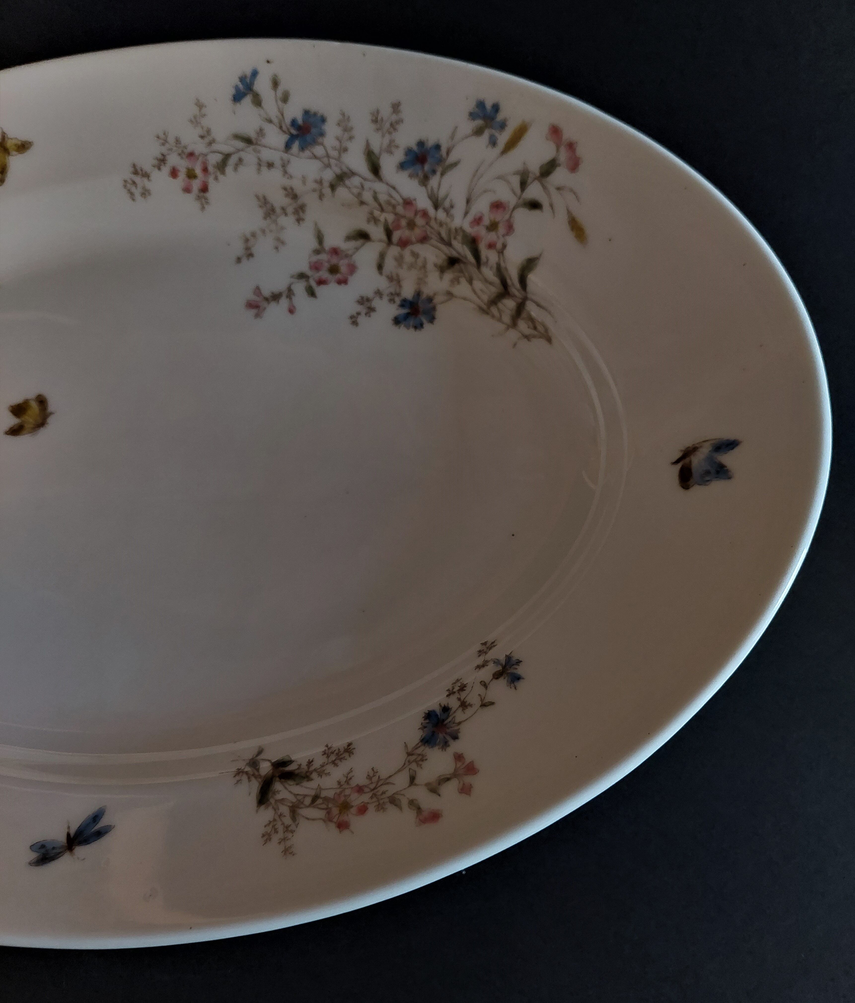 Limoges porcelain oval serving dish Haviland Morel CFH GDM 1900