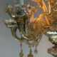 Lustre vénitien en verre de Murano vert, vers 1920