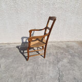 Paire de fauteuils Louis Philippe en châtaignier