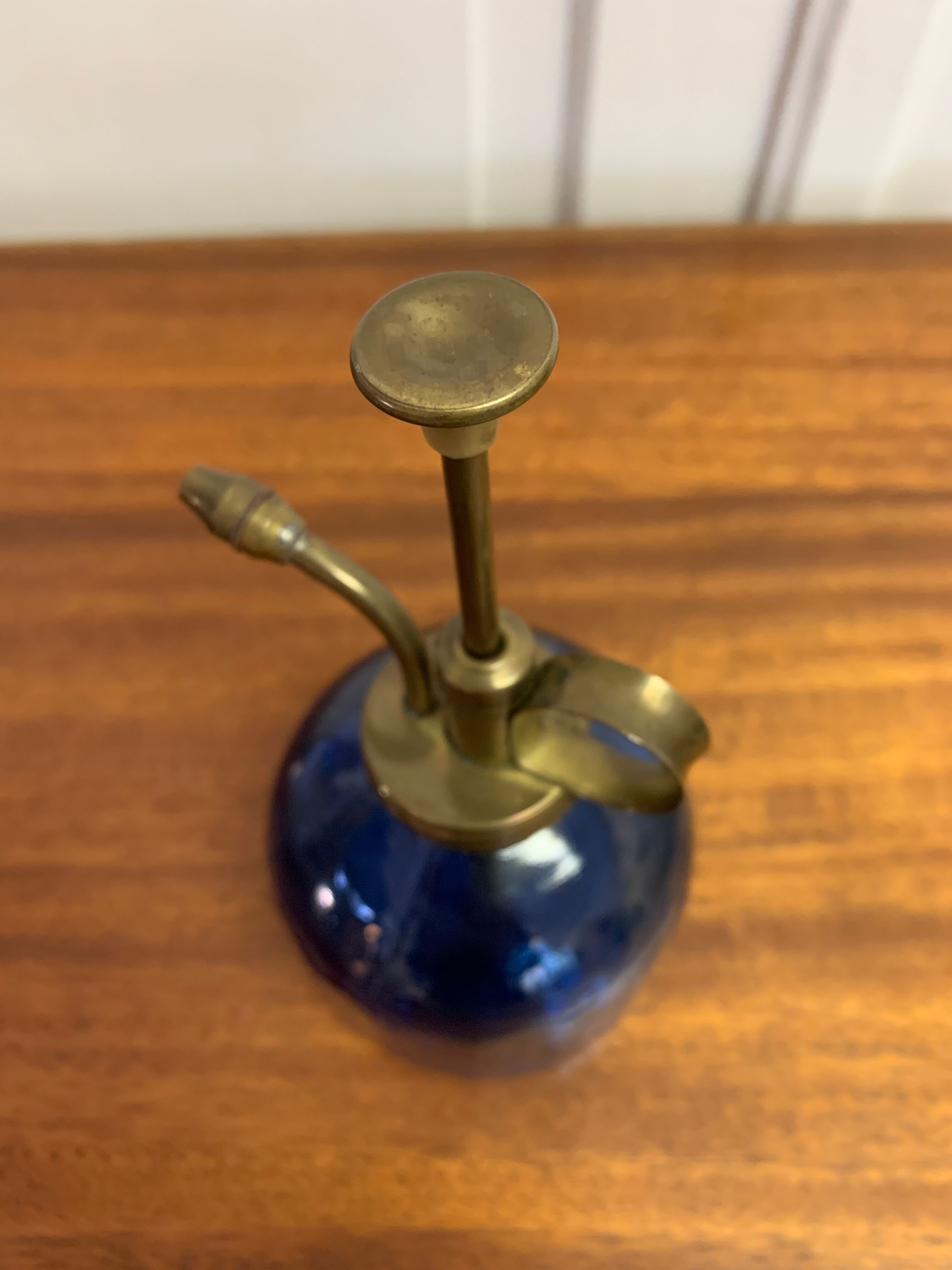 50s blue glass vaporizer