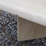 Set of 3 travertine trundle coffee tables from the 70s