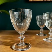 12 glasses of wine / port crystal facets Cristal D'Arques Rambouillet